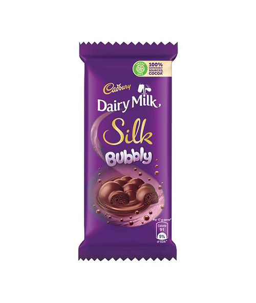 Cadbury Dairy Milk Silk Bubbly Chocolate Bar 50gm - Daily Growcer