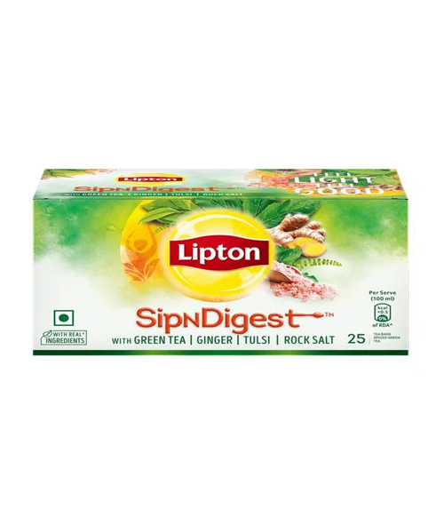 Lipton After Lunch With Green Tea, Ginger, Tulsi, Rock Salt, 1.4 G (25