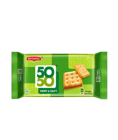 Britannia 50-50 Sweet & Salty Biscuit - 188 G - Daily Growcer